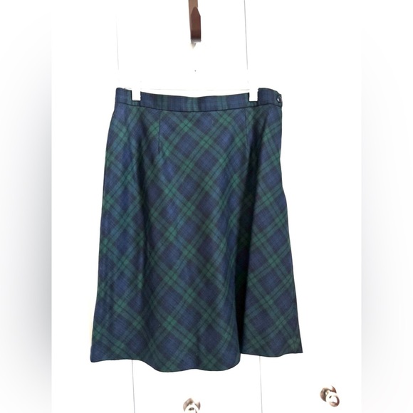 Vintage Jacobsons Tartan Plaid Wool A-Line Skirt | 100% Wool Knee Length Size 12 - Picture 1 of 5